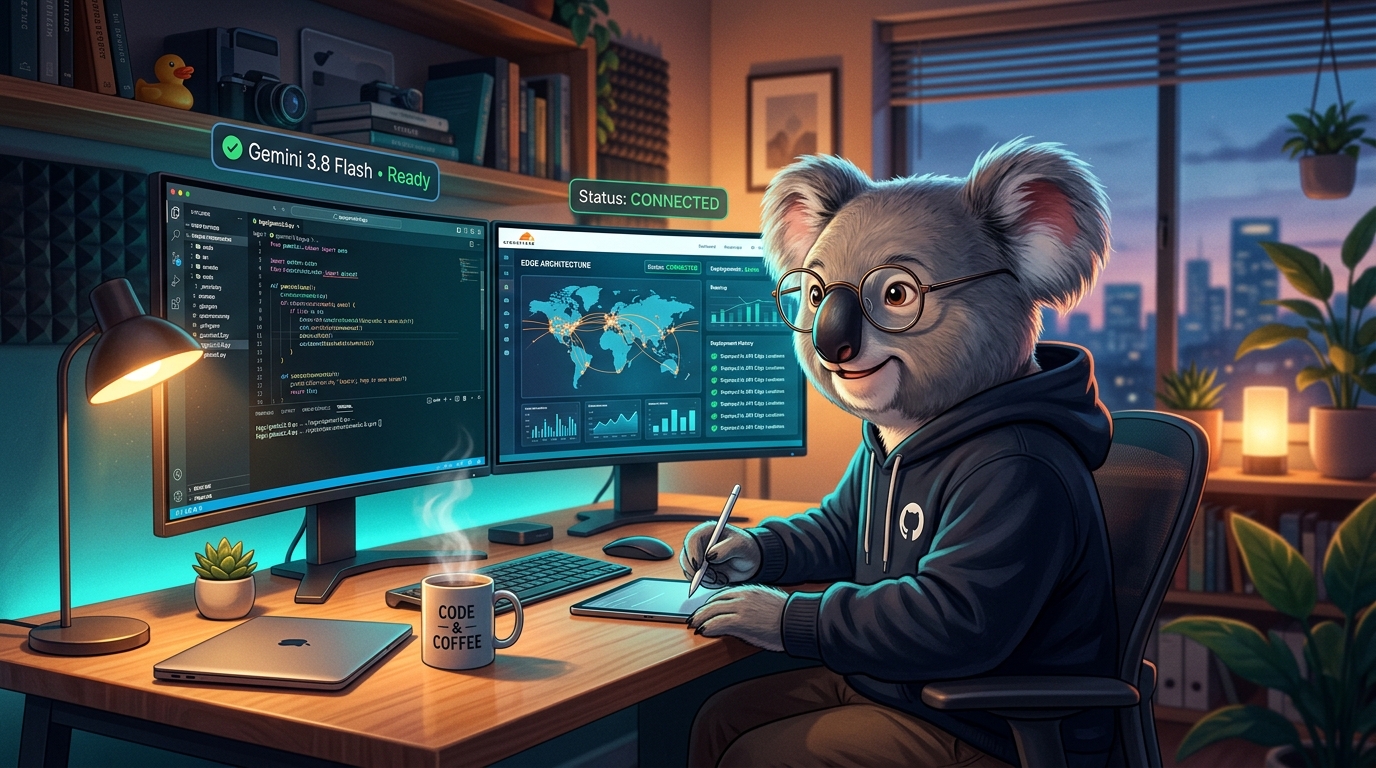Senior koala engineer pairing Gemini Antigravity with Cloudflare to ship blazing fast fullstack websites